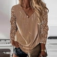 thumbnail image 2 of Fashion Women Casual Long Sleeve Printed V-Neck Blouse T-Shirt Ladies Tops 240552, 2 of 5