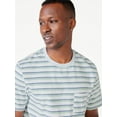 thumbnail image 4 of Free Assembly Men's Variegated Stripe Pocket Tee with Short Sleeves, 4 of 6