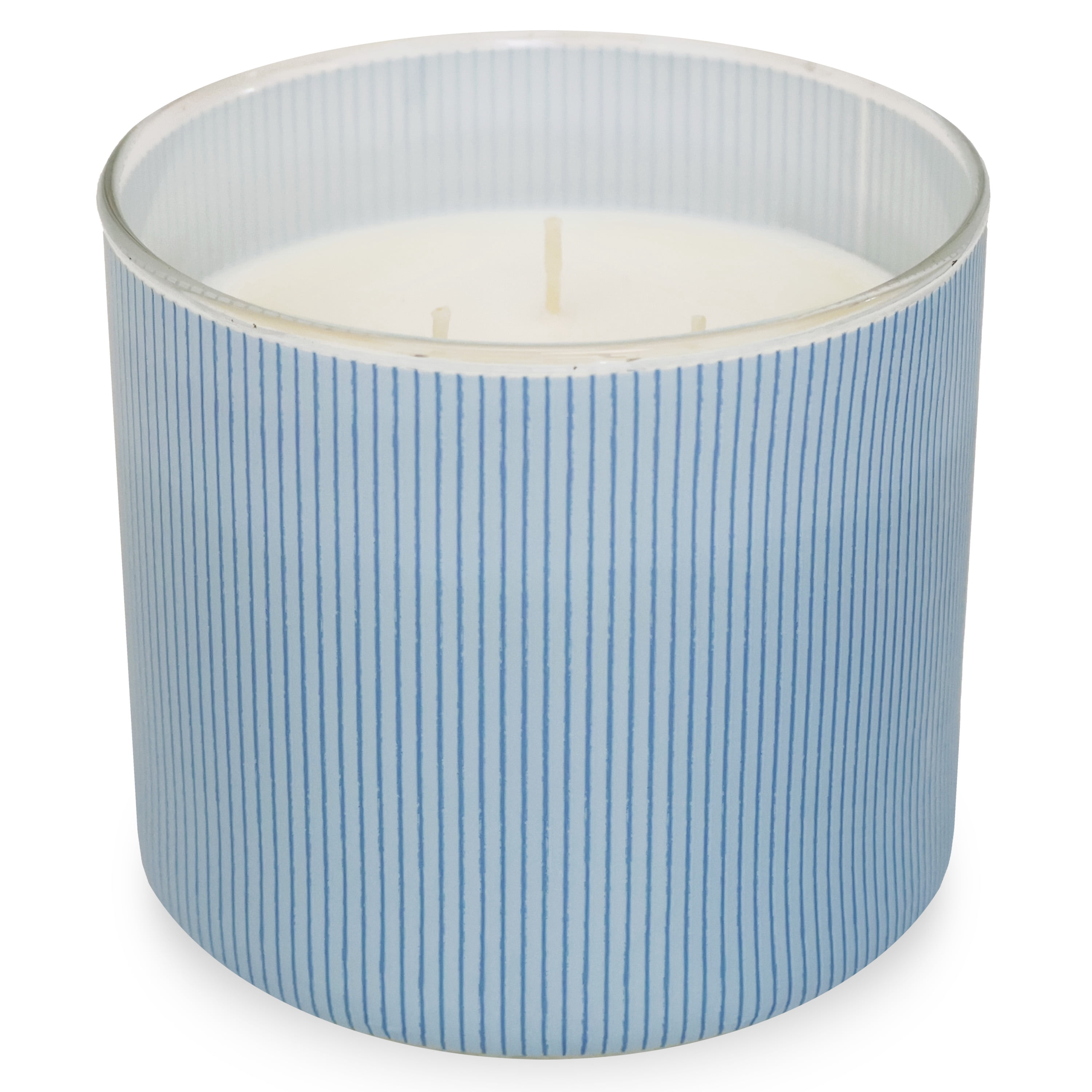 Mainstays 14 oz 3-Wick Textured Wrapped Candle, Salted Driftwood