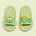 thumbnail image 2 of TOWED22 Kids slides, Girls Slides Non-slip Summer Beach Pool Shoes Toddler Cartoon Slide Sandals Indoor& Outdoor Garden Slippers Shower Shoes(Green,8.5), 2 of 7