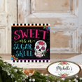 thumbnail image 2 of 10" Wooden Sign: Sweet As A Sugar Skull, 2 of 2
