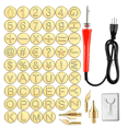 thumbnail image 1 of Wood Burning Tip Set, 26 Letters Wood Burning Tip Kit Copper Letter Number Soldering Iron Stencils US Plug, 1 of 7