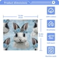 thumbnail image 5 of BZSMCE Towel Cotton Face Towel Soft Hand Towels Fashion Blue Floral Crown Bunny Pattern, 5 of 9