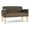 Adler Peppercor, variant on Belmont Lounge Lobby Reception Waiting Loveseat / Natural Wood Legs / Black