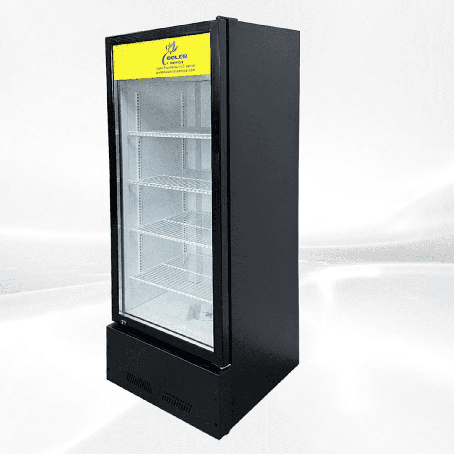 Commercial Beverage Refrigerator, Glass door 23 1/2" x 22" x 64 1/2", 8.5 cu ft display Fridge, NSF Certified.