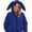 Blue, variant on Womens Bunny Ear Hooded Zip Up Jacket Long Sleeve Cropped Casual Coat with Pockets Purple Size M