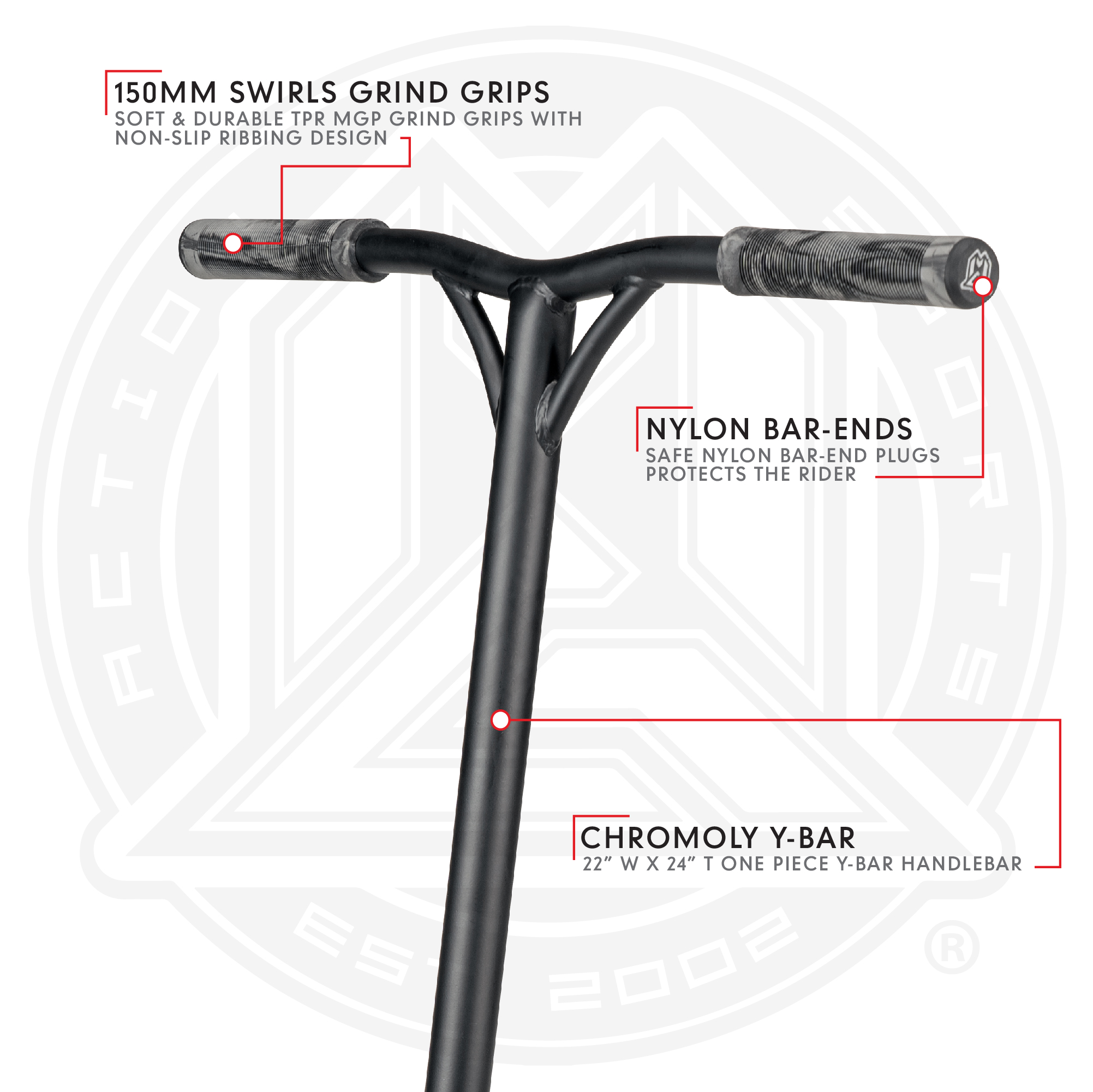 Madd Gear Renegade Extreme 20" x 5" Pro Scooter - Extreme Black- For Ages 8+ Unisex
