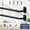Black, variant on Adjustable French Door Curtain Rod 18"-32", 3/8" Diameter White Cafe Rods, Screw Mount Window & Door Curtain Hardware, 2 Pack