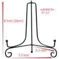 thumbnail image 2 of 2 Pack Iron Display Stand, Black Iron Easel Plate Display Photo Holder Stand, Displays Picture Frames, Decorative Plates,Tablets and Art 4 Inch, 2 of 7