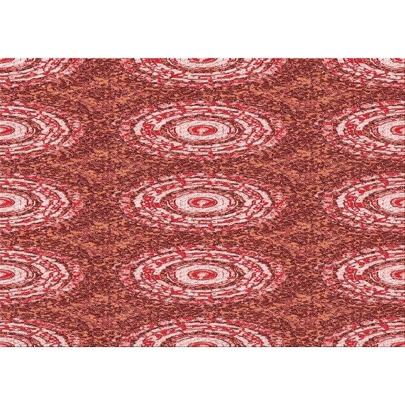 Ahgly Company Indoor Rectangle Patterned Chilli Pepper Red Area Rugs, 5' x 7'