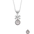 thumbnail image 2 of Delight Jewelry Stainless Steel Disc Run Like a Girl - Strong and Fierce Silver tone Bow Heart Necklace, 2 of 4