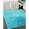 thumbnail image 3 of Ahgly Company Machine Washable Indoor Rectangle Transitional Bright Cyan Blue Area Rugs, 3' x 5', 3 of 7