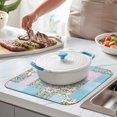 thumbnail image 2 of Pioneer Flower Floral Print Pattern Dish Drying Mat for Kitchen 1 Pack, Ultra Absorbent Microfiber Dishes Drainer Mats,16"x18", 2 of 6