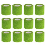 12pcs Tattoo Grip Tape Grass Green, 2.95"x 5Yards Disposable Cohesive Tattoo Grip Cover Wrap Elastic Bandage Handle Grip Tube for Tattoo Machine Tattoo Grip Accessories