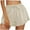 Beige, variant on ZUKMRJPC Womens Ruffle Hem Linen Shorts Summer Casual High Waisted Loose Fit Comfy Wide Leg Solid Lounge Shorts with Pockets