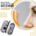 thumbnail image 3 of 2-in-1 Double Sided Portable Eyeglasses Storage Case with Built-in Mirror Contact Lens Container Dispenser Personal Eyes Care Black Type 1, 3 of 9