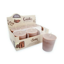 Chocolate Fudge Brownie Soy Votive Candles - Scented with Natural Fragrance Oils - 6 Brown Natural Votive Candle Refills - Bakery & Food Collection