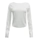 thumbnail image 2 of Blusa sexy de manga larga y cuello redondo para mujer, confeccionada en punto, corte cropped, estilo retro, prenda de vestir urbana, top tipo jersey., 2 of 5