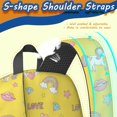 thumbnail image 5 of Unicorn and Heart Yellow Pattern 17" School Backpacks for Teens,Waterproof Oxford Fabric,S-Shape Padded Straps for School,Travel,Hiking,Camping, 5 of 6