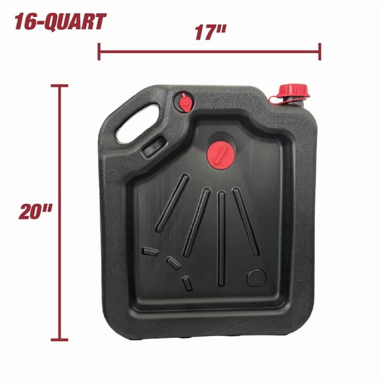 Hyper Tough 16 Quart Automotive Drain Pan Container Durable Oil