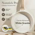 thumbnail image 3 of Carote 14PCS Nonstick Cookware Sets, Granite Non Stick Pots and Pans Set, Induction Cookware, White, 3 of 7