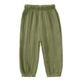 thumbnail image 3 of PIWHJQK Boys Girls Long Pants Loungewear Pants Kids Solid Cotton Gauze Pants Repellent Lightweight Long Pants, 3 of 6