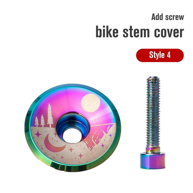 Bike Aluminium Oil Slick Headset Stem Top Cap bolt 1/8\\\" MTB,Commuter D