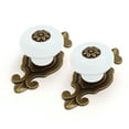 thumbnail image 6 of 2Pcs Vintage Ceramic Cabinet Knobs Handles Pulls for Drawer Closet Dresser Cupboard Wardrobe Furniture Door Kitchen, 6 of 7
