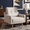 Beige Fabric, variant on Gewnee Power Recliner Chair Oversized Electric Air Leather Reclining Chair, USB Charge with Cup Holder Port Comfortable Single Sofa for Living Room