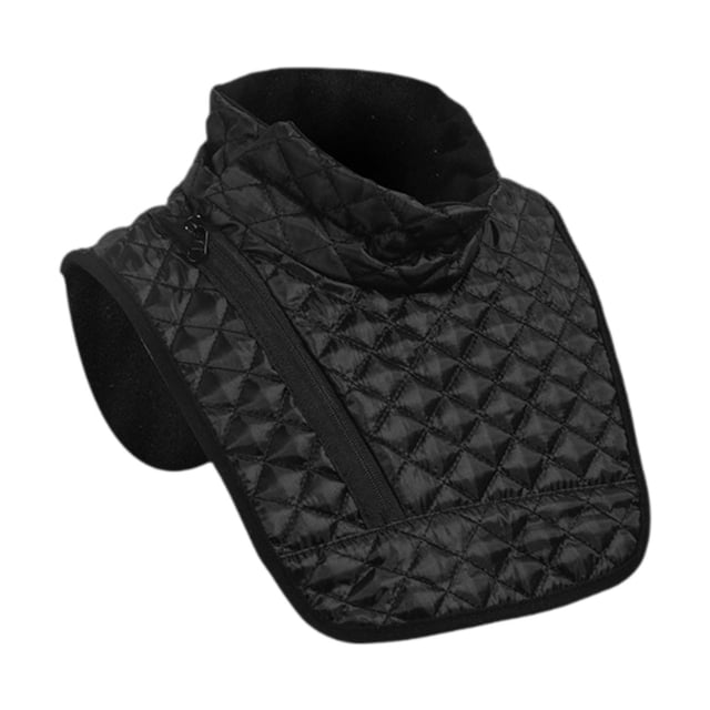 GUOOL Motorcycle Neck Warmer Winter Neck Cover 30x33cm Soft with Zipper Chest Protector Balaclava for Riding Daily Commutes Fishing black