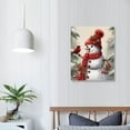 thumbnail image 3 of JEUXUS Snowman Pictures Decor Wall Art Holly Christmas Tree Winter Poster Canvas Print 12\x16\, 3 of 4