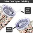 thumbnail image 5 of 40OZ Dachshund Tumbler with Handle and Straw-Dachshund Tumbler Cold and Hot Stainless Steel Double Wall Coffee Mug Dachshund Gift, 5 of 6
