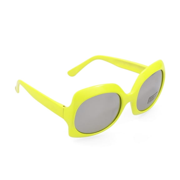 Yellow Neon Square Costume Glasses