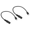 thumbnail image 1 of Unique Bargains 7.9' Micro USB to DC Extension Cable Male to Female Extension Power Cords for Fans LED Strips Black 2 Pack, 1 of 4