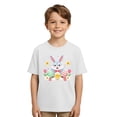 thumbnail image 7 of LRen Toddler Girls Easter Shirt Cartoon Rabbit Short Sleeve T Shirt Top Comfy Easter Day Vacation Tops Summer Clothes Easter Gifts for Kids, 7 of 7