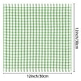 thumbnail image 7 of Unique Bargains Cotton Checked Hand Towels Dishcloths Set Dish Kitchen Towels Pack of 12 Green 12" x 12", 7 of 7
