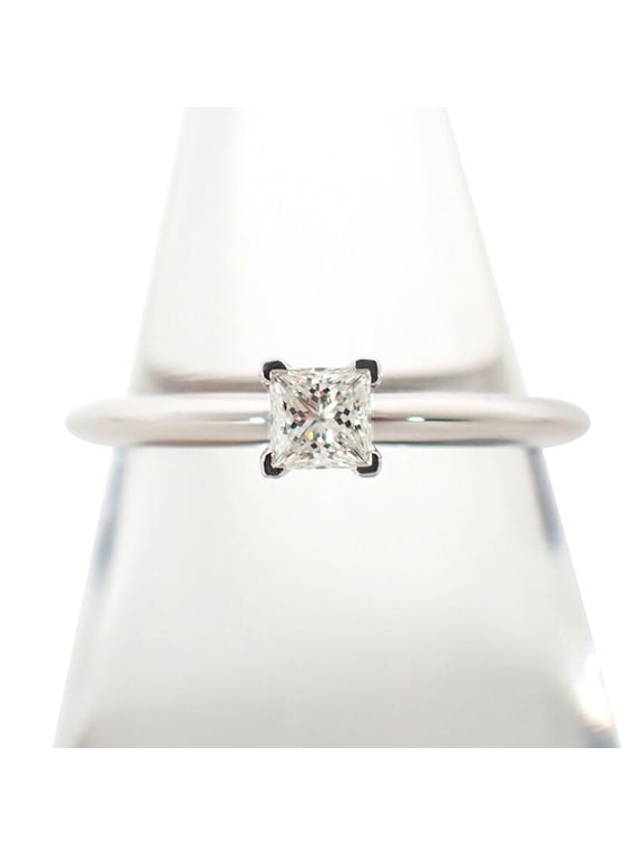 Pre-Owned TIFFANY & Co. PT950 Diamond Ring, Size 10