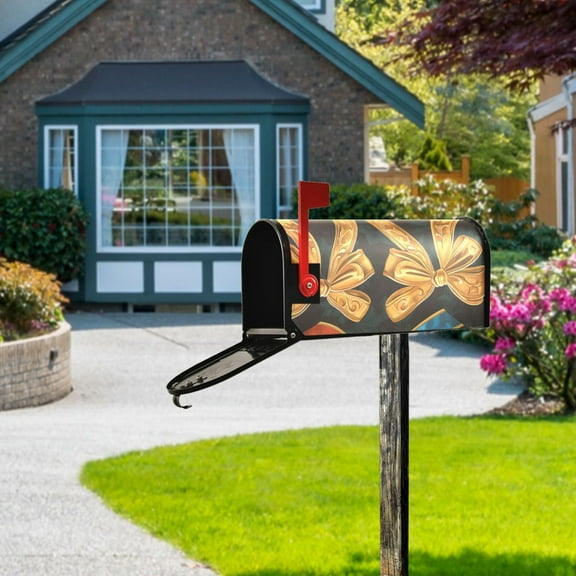 Bows Mailbox Cover Magnetic Standard Size Post Box Cover Wraps Home Garden Decor 18" X 21"