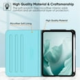 thumbnail image 5 of Fintie Multi-Angle Folio Case for iPad Mini 6 2021, Protective Stand Cover w/Pencil Holder & Pocket for 8.3" iPad mini 6th Generation, Blossom, 5 of 8