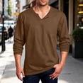 thumbnail image 2 of yillto Mens Big and Tall Tshirts Long Sleeve V Neck Basic tee Summer Casual Plain Loose Shirts S-5XL, 2 of 6