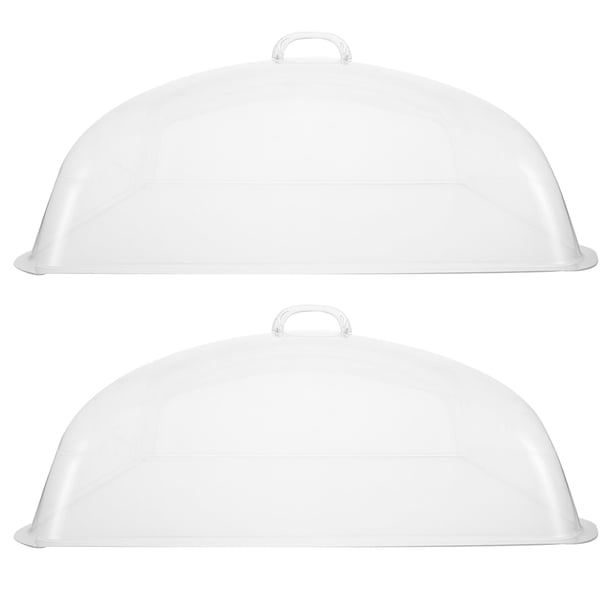 ColoMX 2pcs Cubiertas de alimentos transparentes Cubiertas protectoras de PVC Food Lids para el hogar Postre