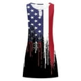 thumbnail image 4 of Dvkptbk Robes Drapeau Américain pour Femmes Été Plage Sans Manches Robe d'Été Évasée Décontractée Ample Robe T-Shirt - Soldes d'Été Liquidation, 4 of 5