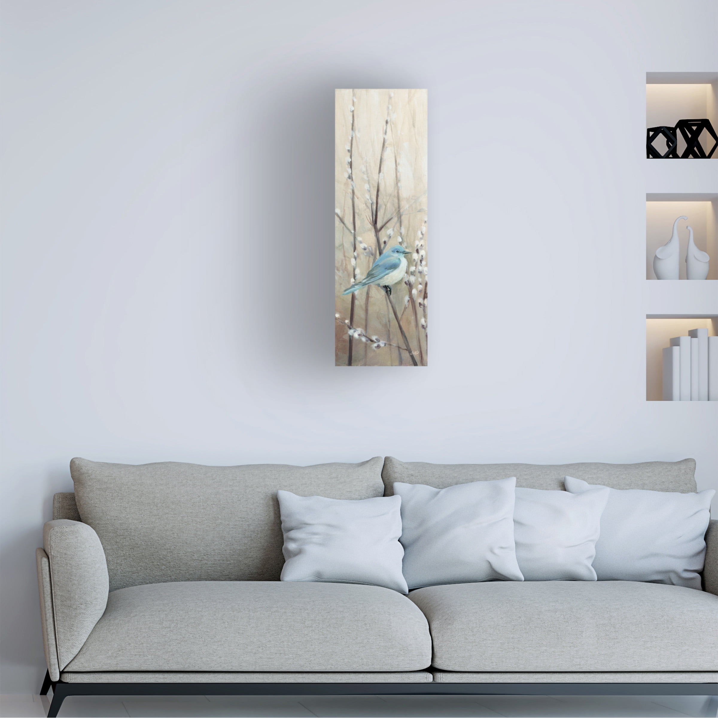 Trademark Fine Art 'Pretty Birds Neutral II' Canvas Art by Julia Purinton