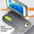 thumbnail image 4 of for iPhone 7/8 Plus Case, iPhone 7/8/6S/6 Plus Phone Case with Built in Kickstand, Shockproof/Drop Proof  Grade Protective Cover for iPhone 7/8 Plus 5.5"(Grey/Green), 4 of 14