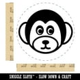 thumbnail image 2 of Cute Monkey Face Self-Inking Rubber Stamp Ink Stamper - Blue Ink - Large 1-1/2 Inch, 2 of 7