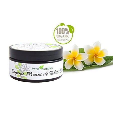 Organic Monoi de Tahiti Butter - 100% Pure Monoi Butter - Large 8oz Jar - Imported From Tahiti | Perfect for Hair, Skin & Nails | Moisturizing - Hydrating - Great Exotic (Best Foods For Perfect Skin)