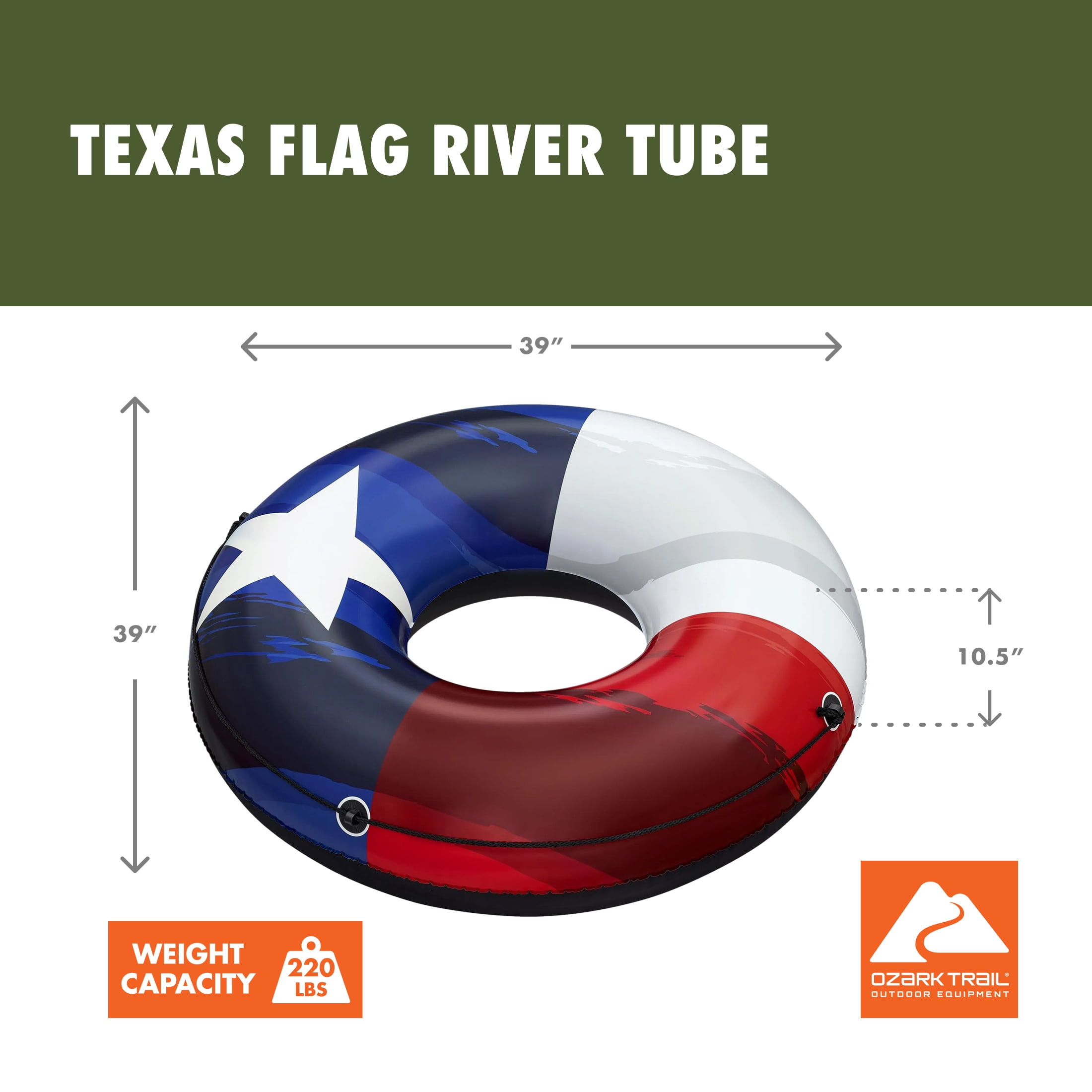 (2 pack) Ozark Trail Texas 39" River Tube