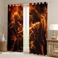 thumbnail image 2 of Erosebridal Thunder Lightning Curtains and Drapes (38x54), Geometry Abstract 30%-50% Blackout Curtains for Bedroom, Neon Glowing Curtains for Living Room, Window Drapes Room Decorative, 2 of 6
