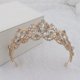 thumbnail image 2 of Nvzi Tiara de boda para novia, diadema de princesa, corona de novia, joyería para el cabello con diamantes de imitación de cristal,graduación, boda, fiesta de disfraces (rosa), 2 of 4