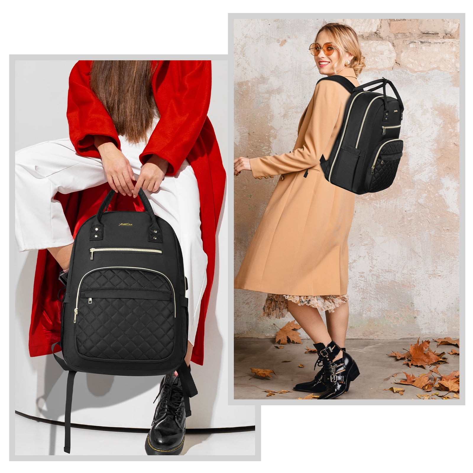 17 Inch Backpack for Women and Teen Girls,School Backpack TSA Laptop Bookbag with USB for College Students Business Office Work Travel